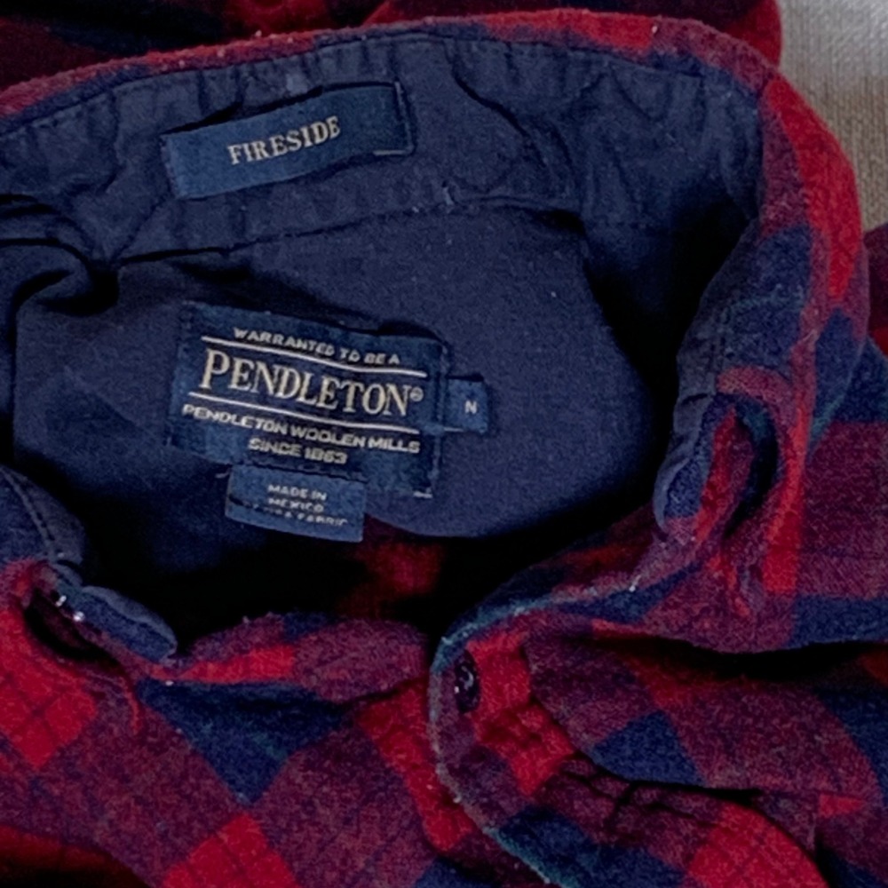 Pendleton Fireside Wool Blend Plaid Button Up Shirt Size M Robinson Dress Tartan - Picture 8 of 10